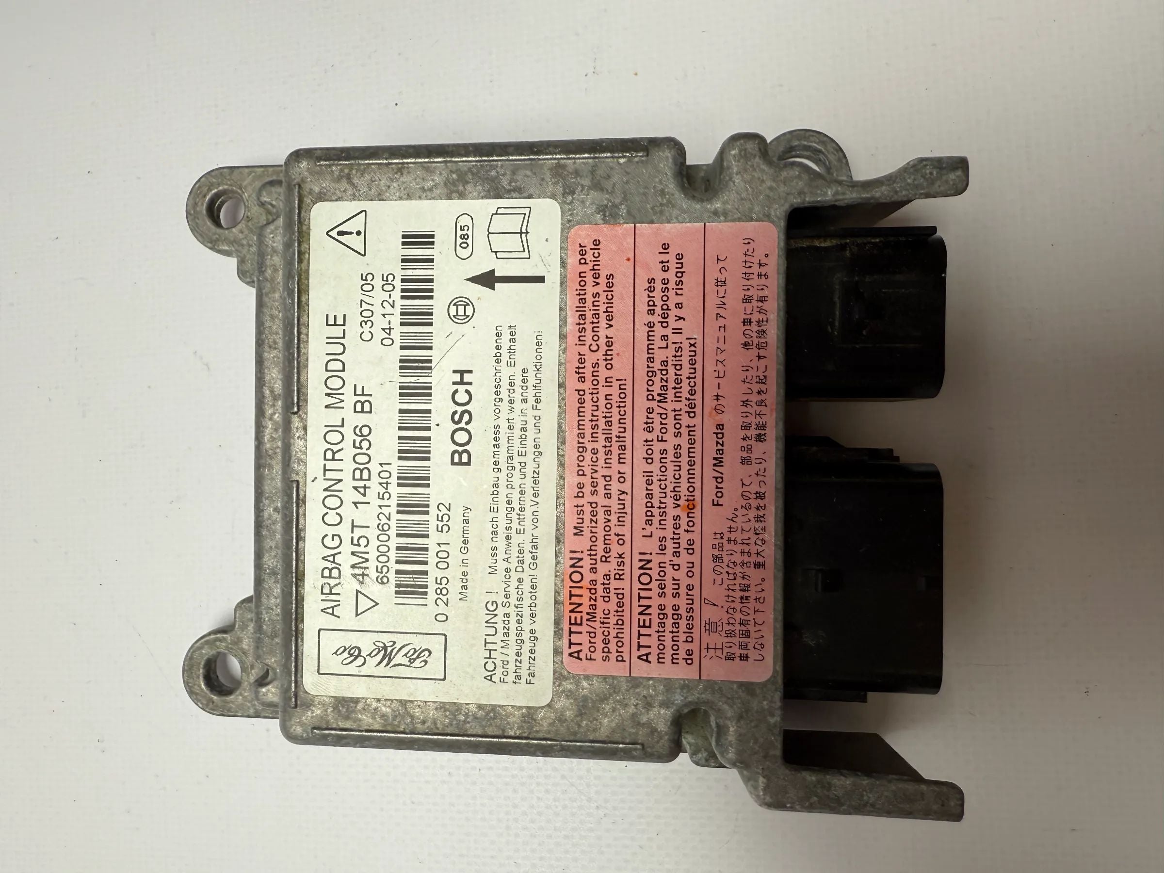 Original Ford Focus 1.6 16V 2005 Airbag Control Unit 4M5T-14B056-BF / 0285001552 