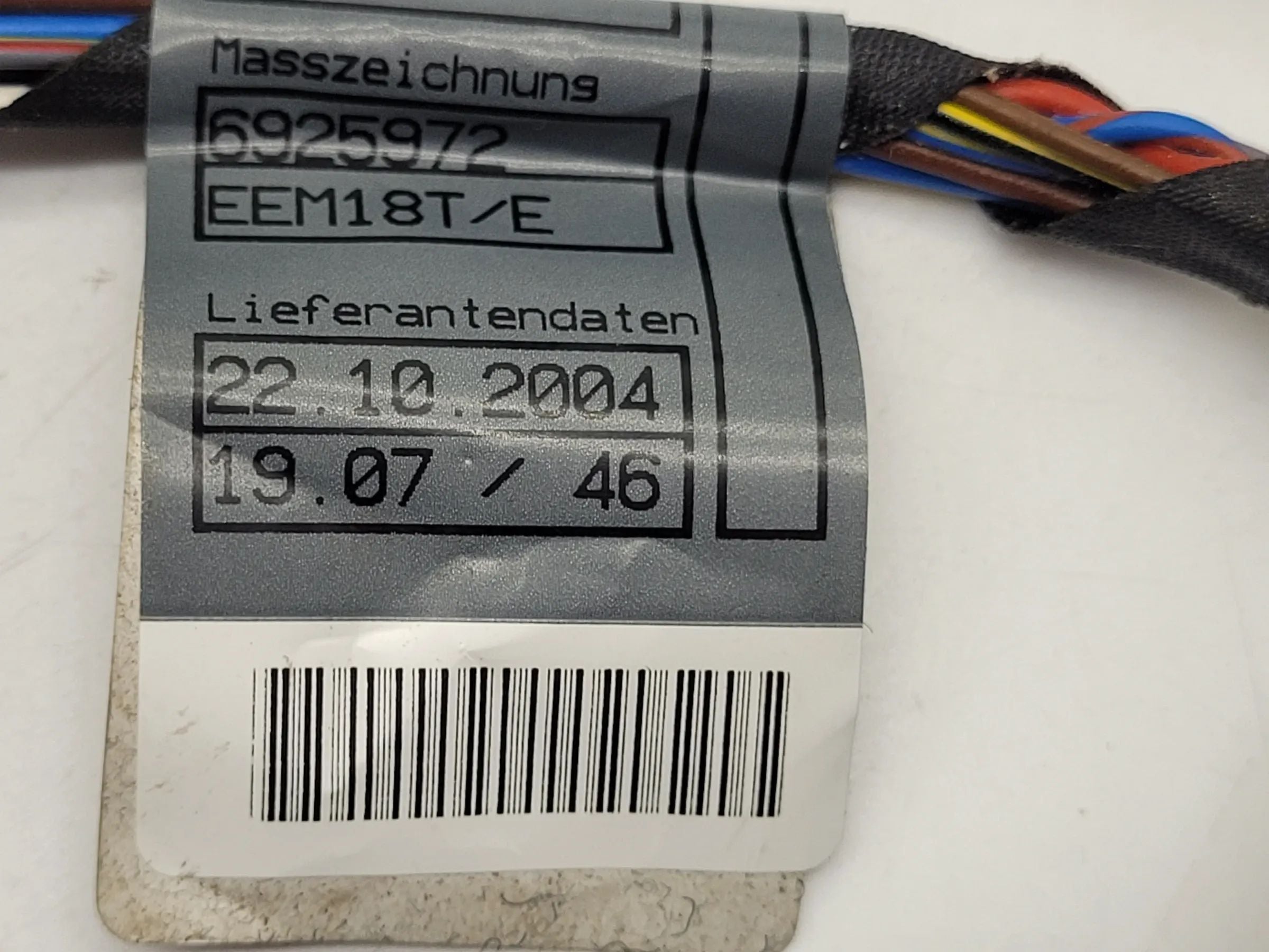BMW 5er Touring E61 Kabelbaum Kabelsatz Tür Vorne Rechts 6925925 Original