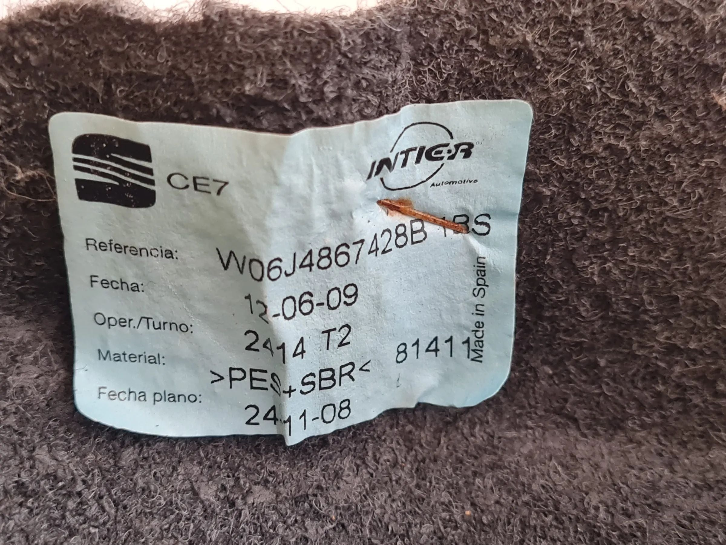 Seat Ibiza IV 6J5/6P1 Abdeckung Kofferraum Rechts 6J4867428B (Original)