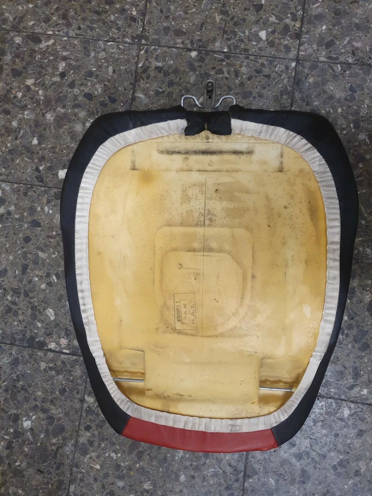 Rear seat upper backrest right or left leather red black Peugeot 206CC 