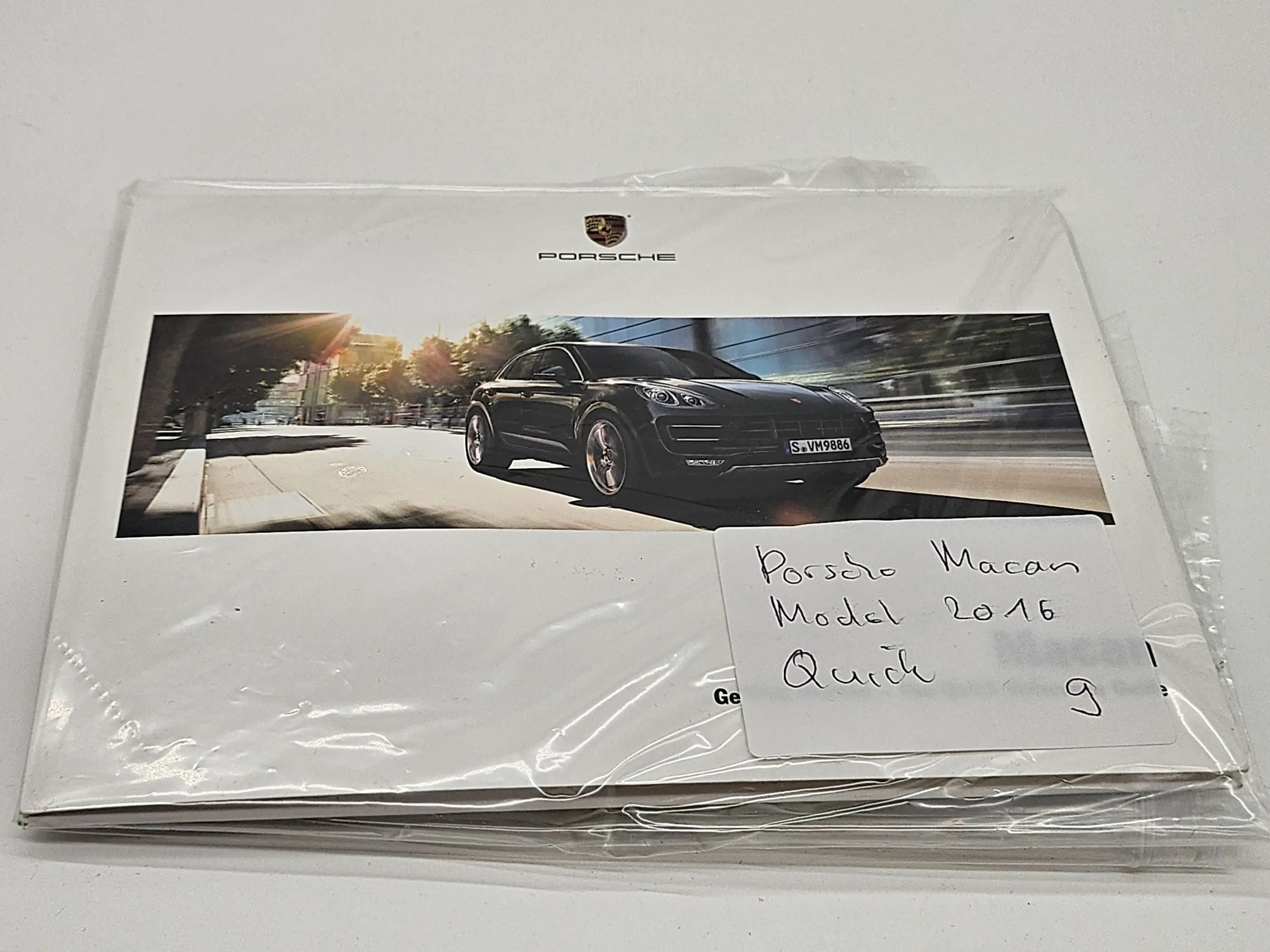 Original Porsche Macan 2016 QUICK Betriebsanleitung WKD95B012116 englisch