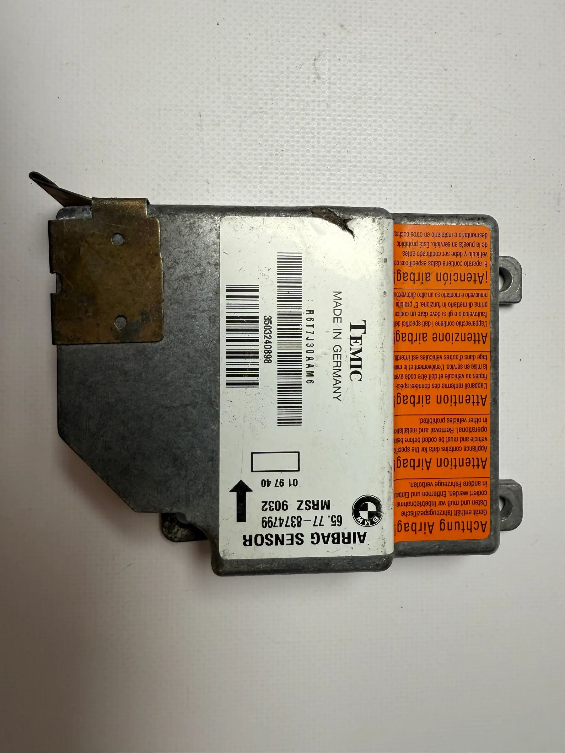 Originale BMW 3 (E36) Centralina Airbag Modulo Temic 65.77-8374799 / MRSZ 9032