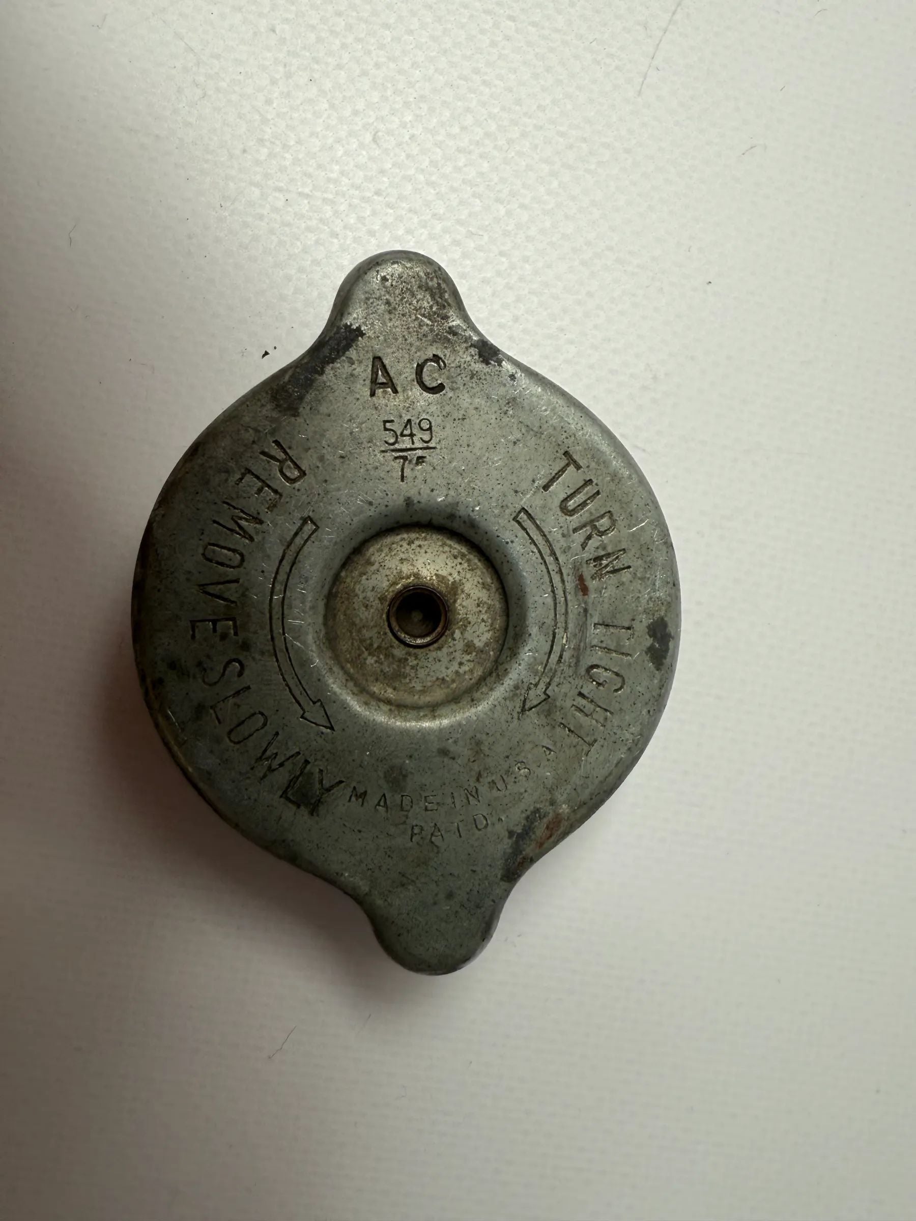 Original Opel AC Delco Tapón de Radiador para Rekord, Commodore, Admiral, Kapitän, etc. 549 7