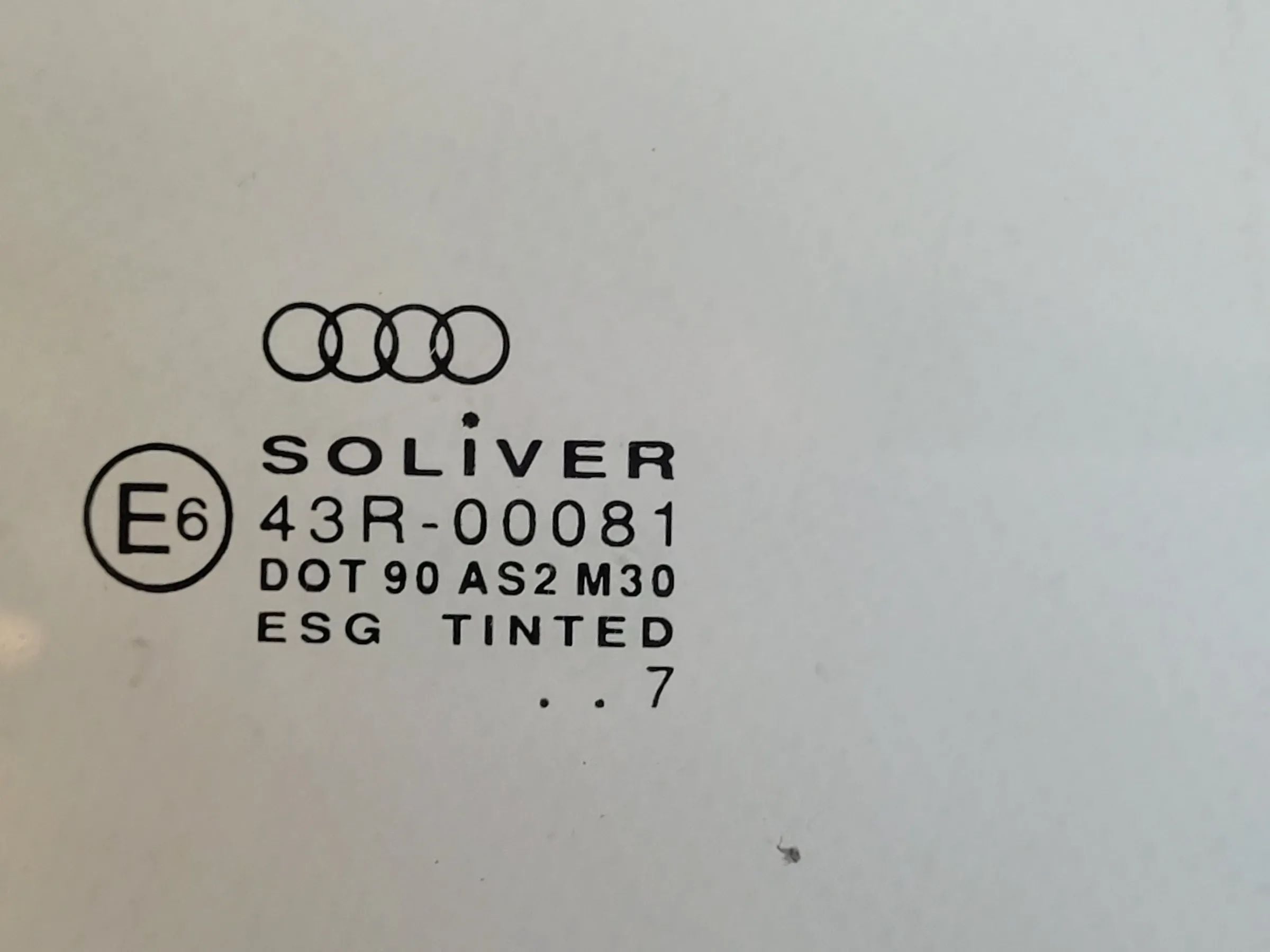 Original Audi A6 4B2/4B4 Fensterscheibe Türscheibe Hinten Links 43R-00081