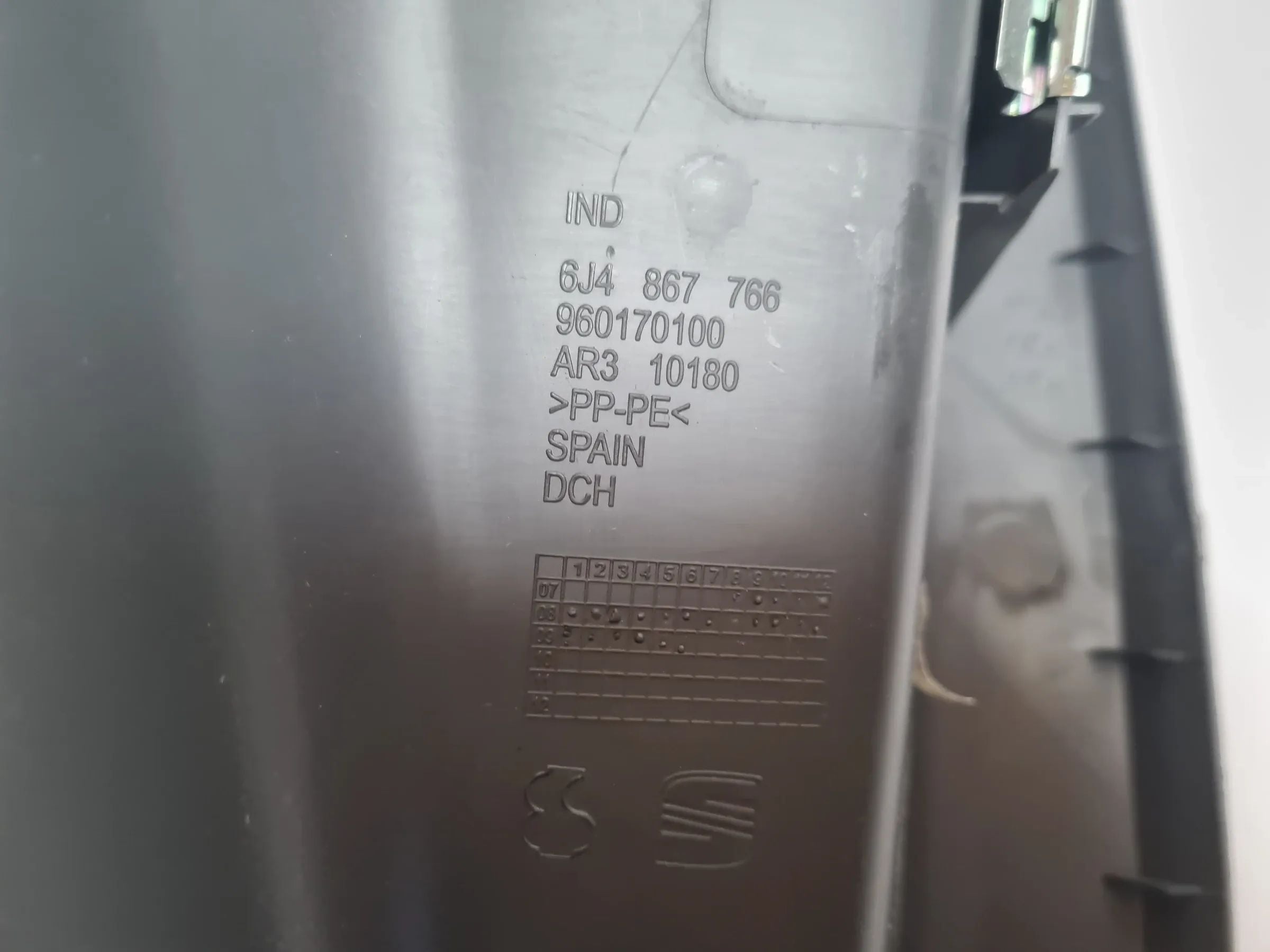 Original Seat Ibiza IV (6J5/6P1) Verkleidung C-Säule Rechts 6J4867766