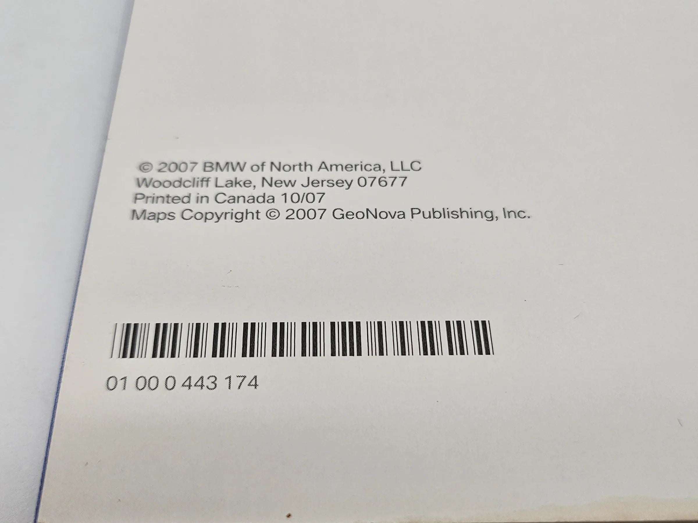 Original BMW X5 E70 2007 SAV Road Atlas Canada USA englisch 01000443174