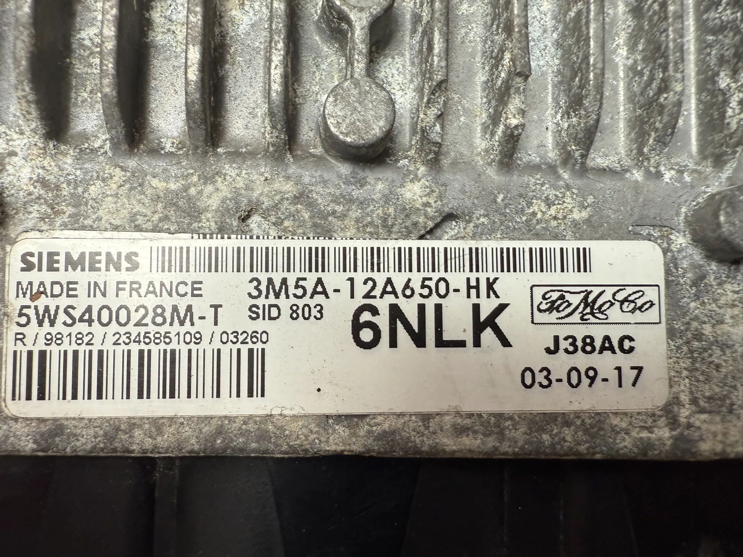 Оригинальный блок управления двигателем Ford C MAX дизель 3M5A-12A650-HK / 5WS40028M-T