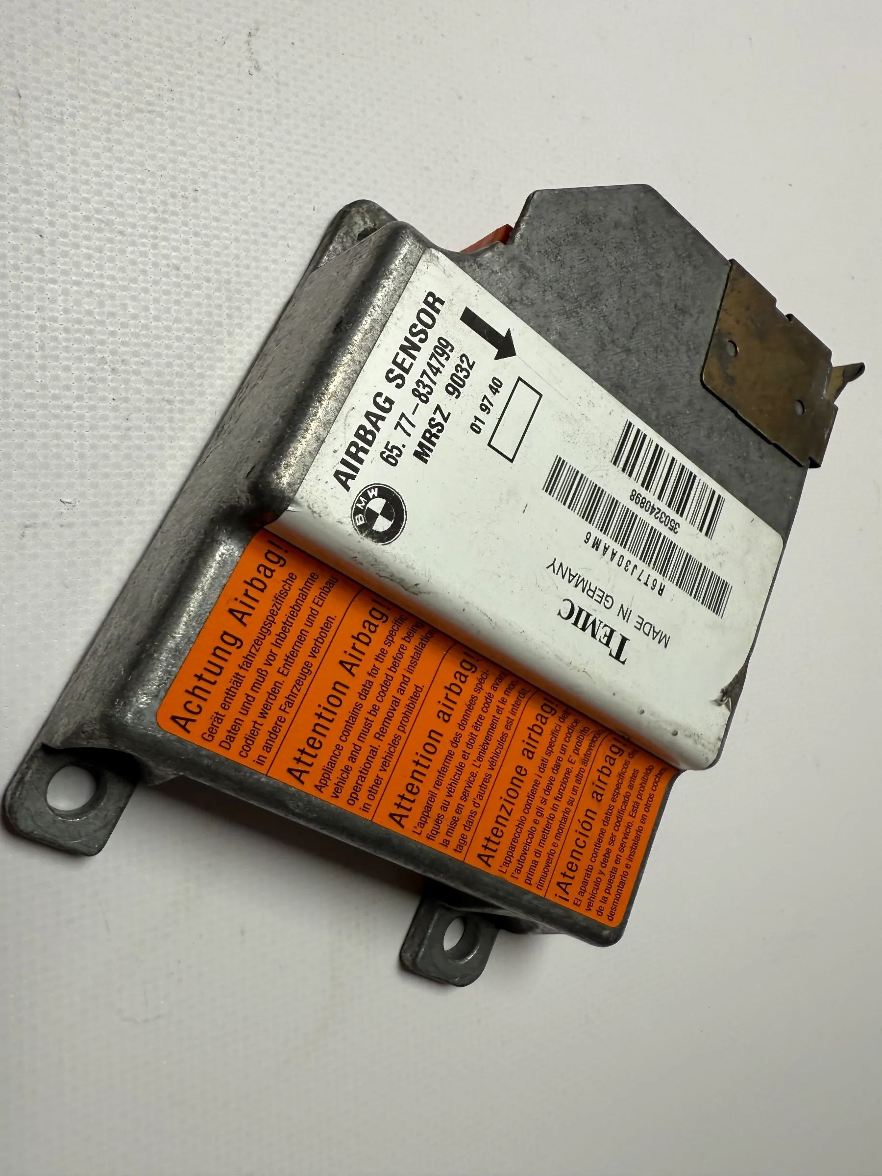 Originale BMW 3 (E36) Centralina Airbag Modulo Temic 65.77-8374799 / MRSZ 9032