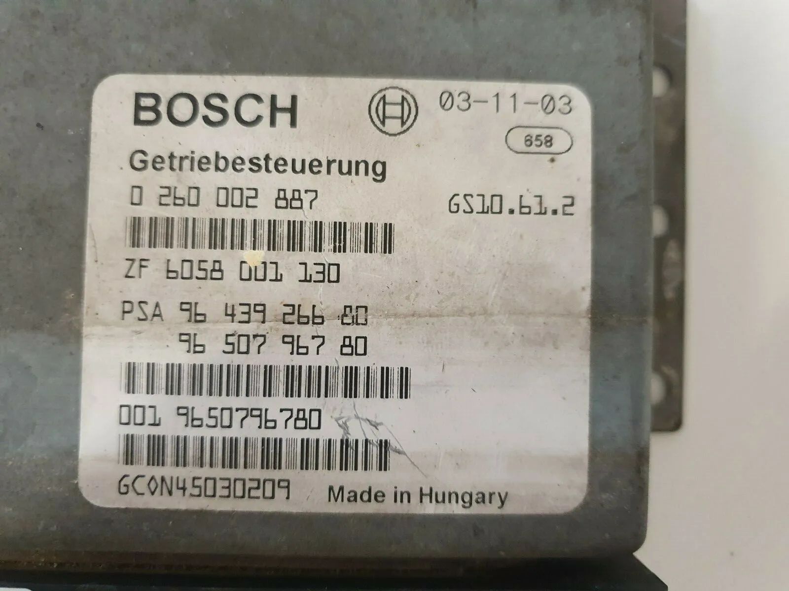 orig. Citroen C5 0260002887 9643926680 Automatic Transmission Control Unit 