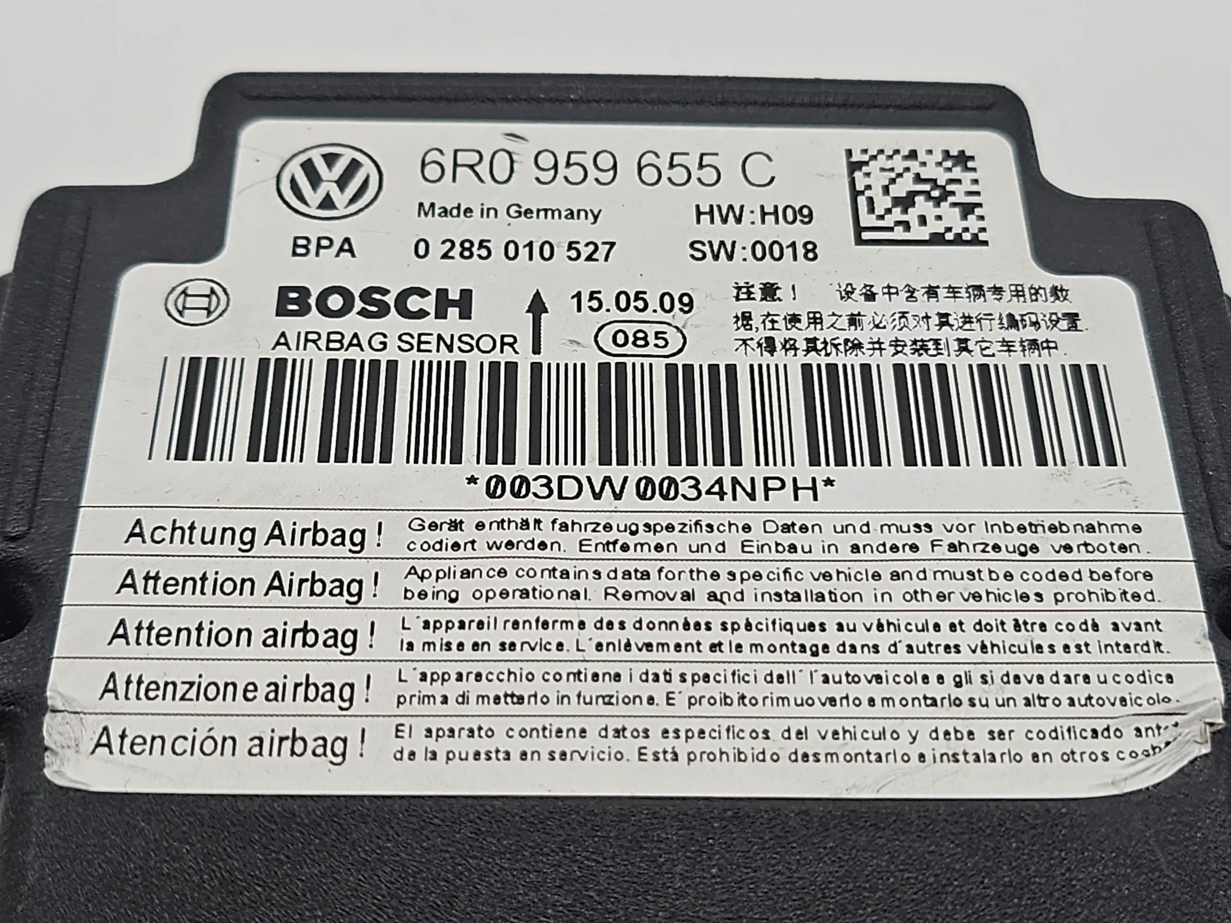 Polo 6R Ibiza 6J Centralina Airbag Airbagcentralina 6R0959655K 01K 6R0959655C