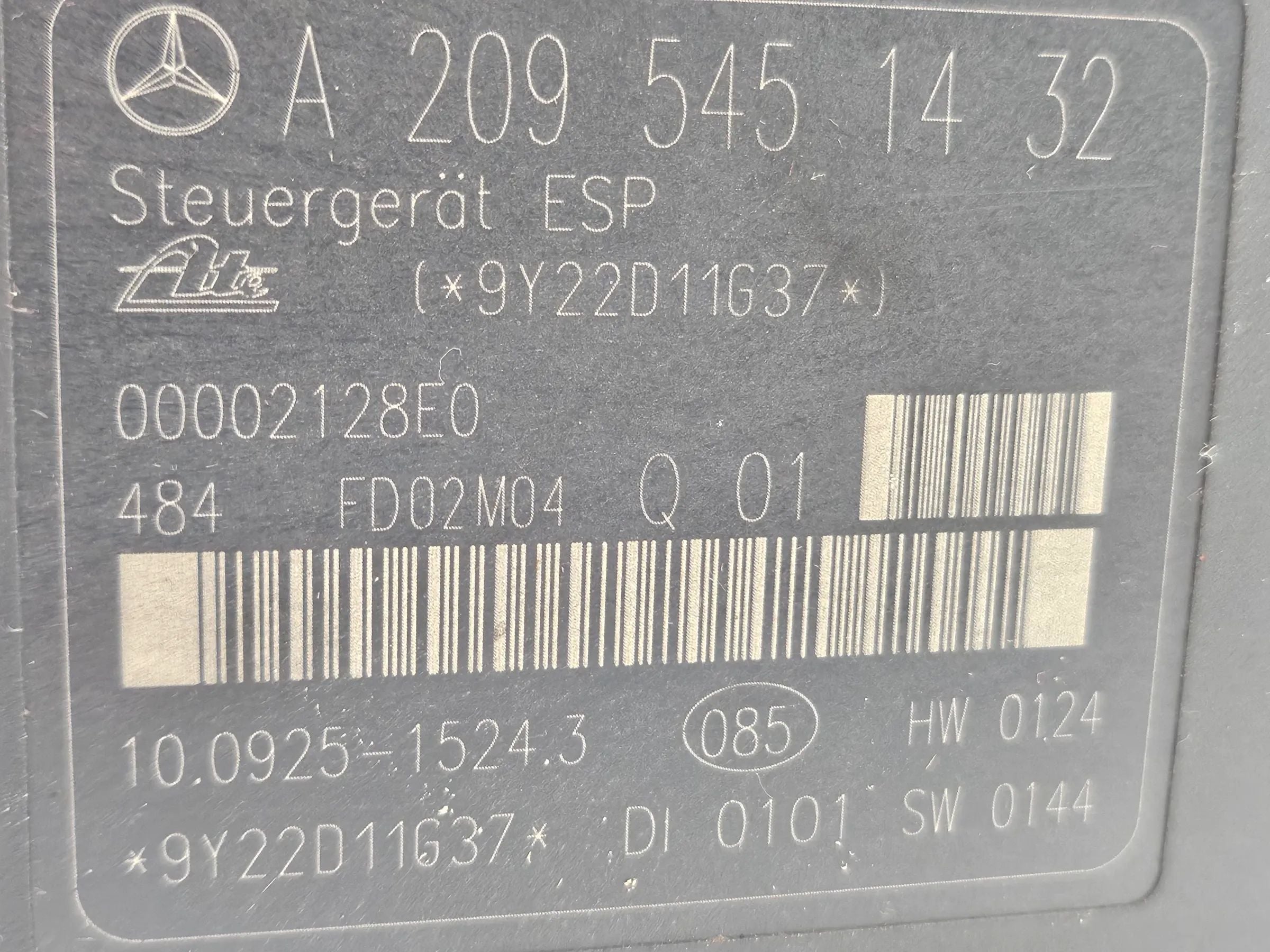 Mercedes Benz W203 S203 CL203 ABS Block Hydraulikblock A0044315412 A2095451432