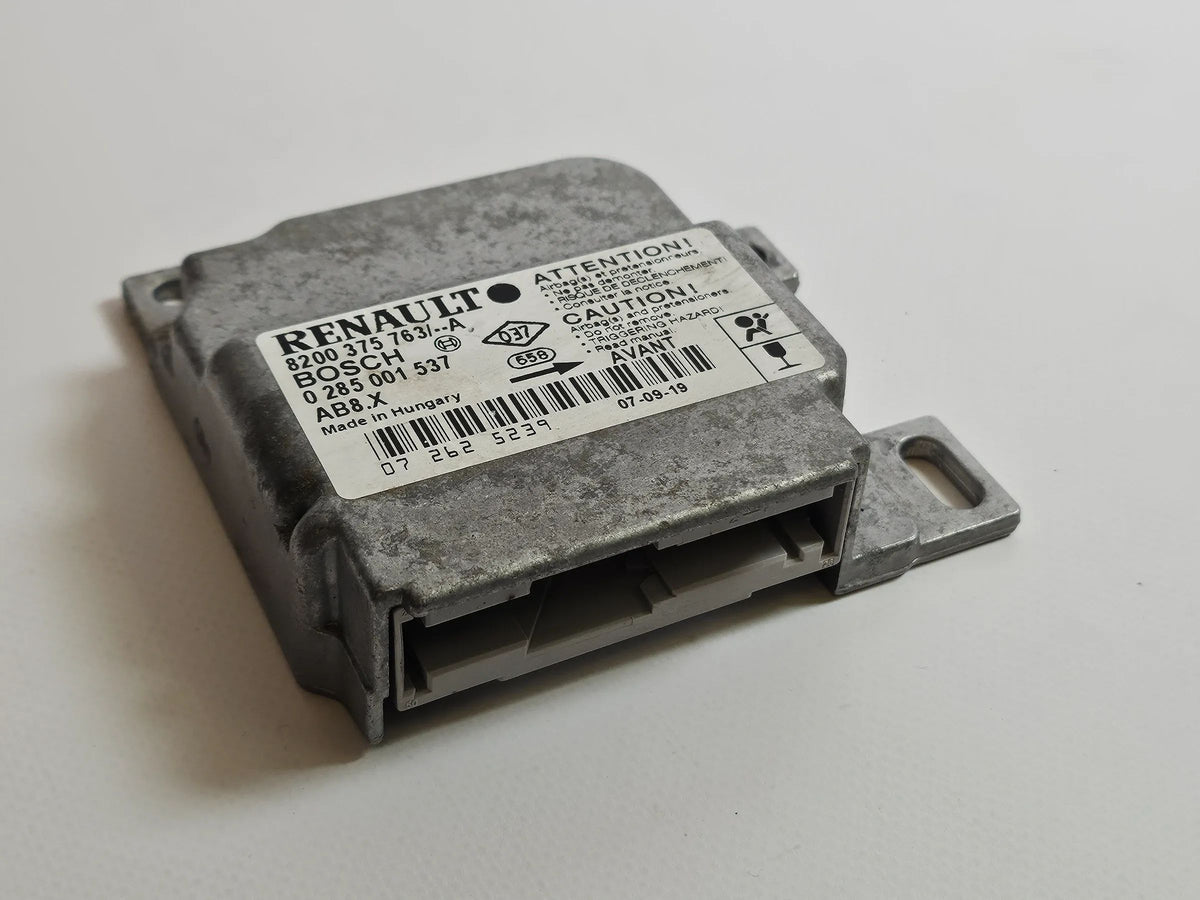 อะไหล่แท้ กล่องควบคุมแอร์แบค Renault Clio 2 II 8200375763A Bosch 0285001537