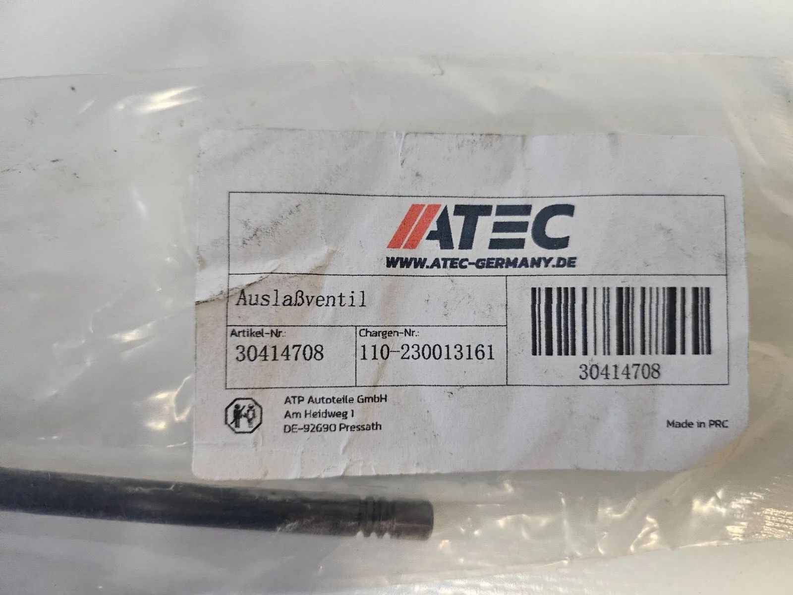 อะไหล่แท้ ATEC วาล์วไอเสีย VW POLO 30414708