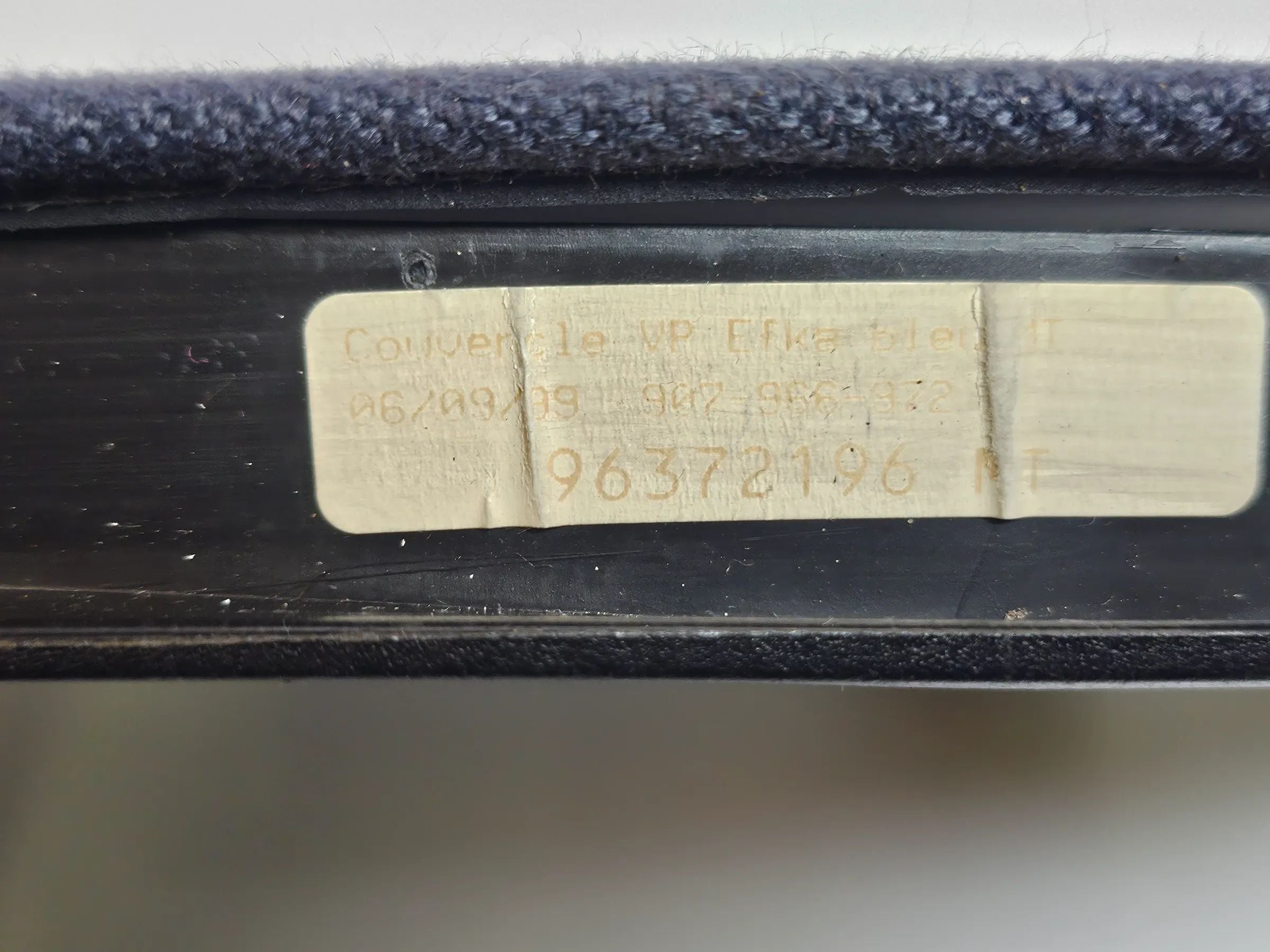 Couvercle de boîte à gants d'origine PEUGEOT 206 bleu foncé 96372196 MT