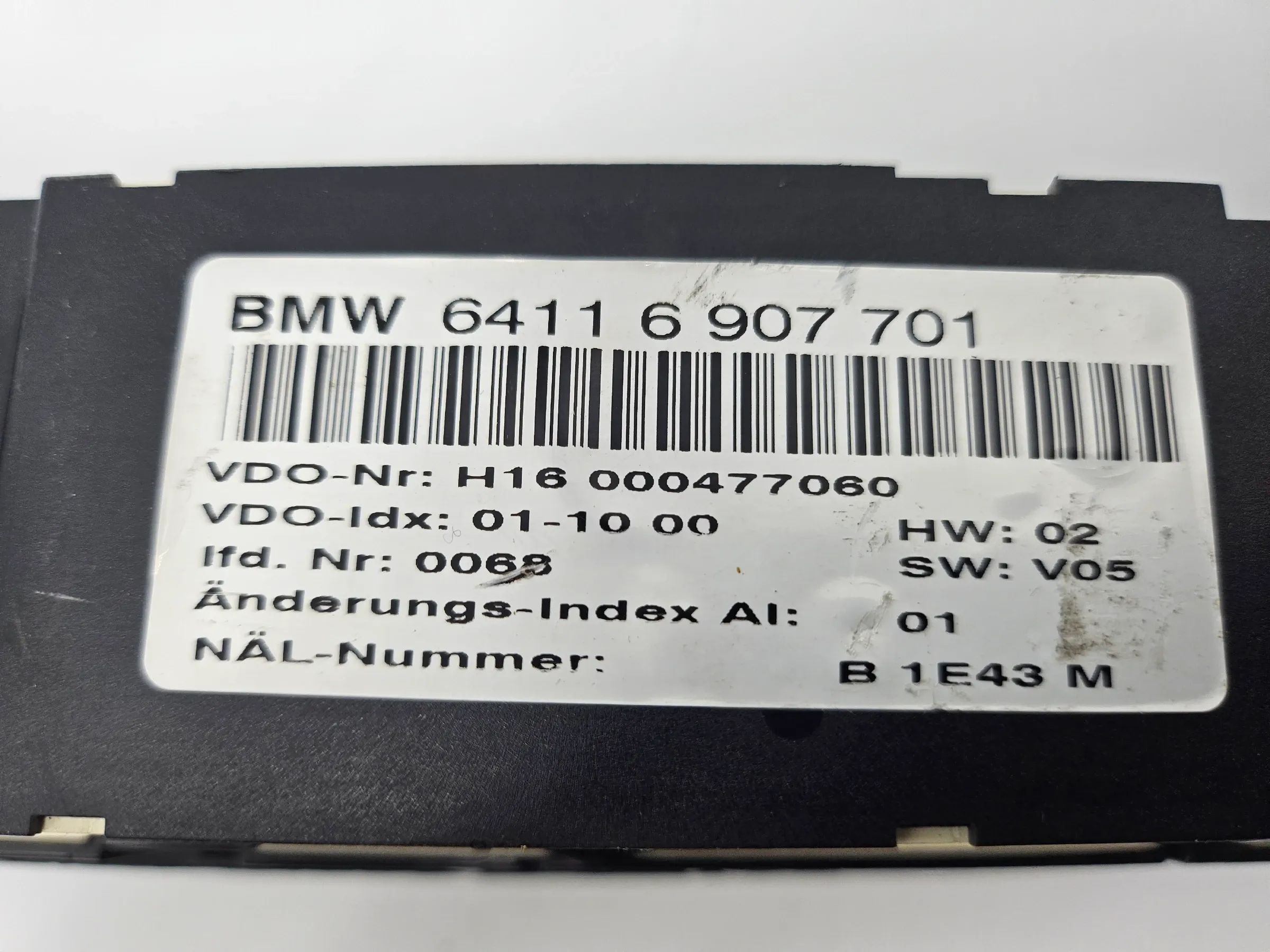 Origineel BMW E46 Klimabediening Verwarmingsregelaar VDO H16000477060, 64116907701