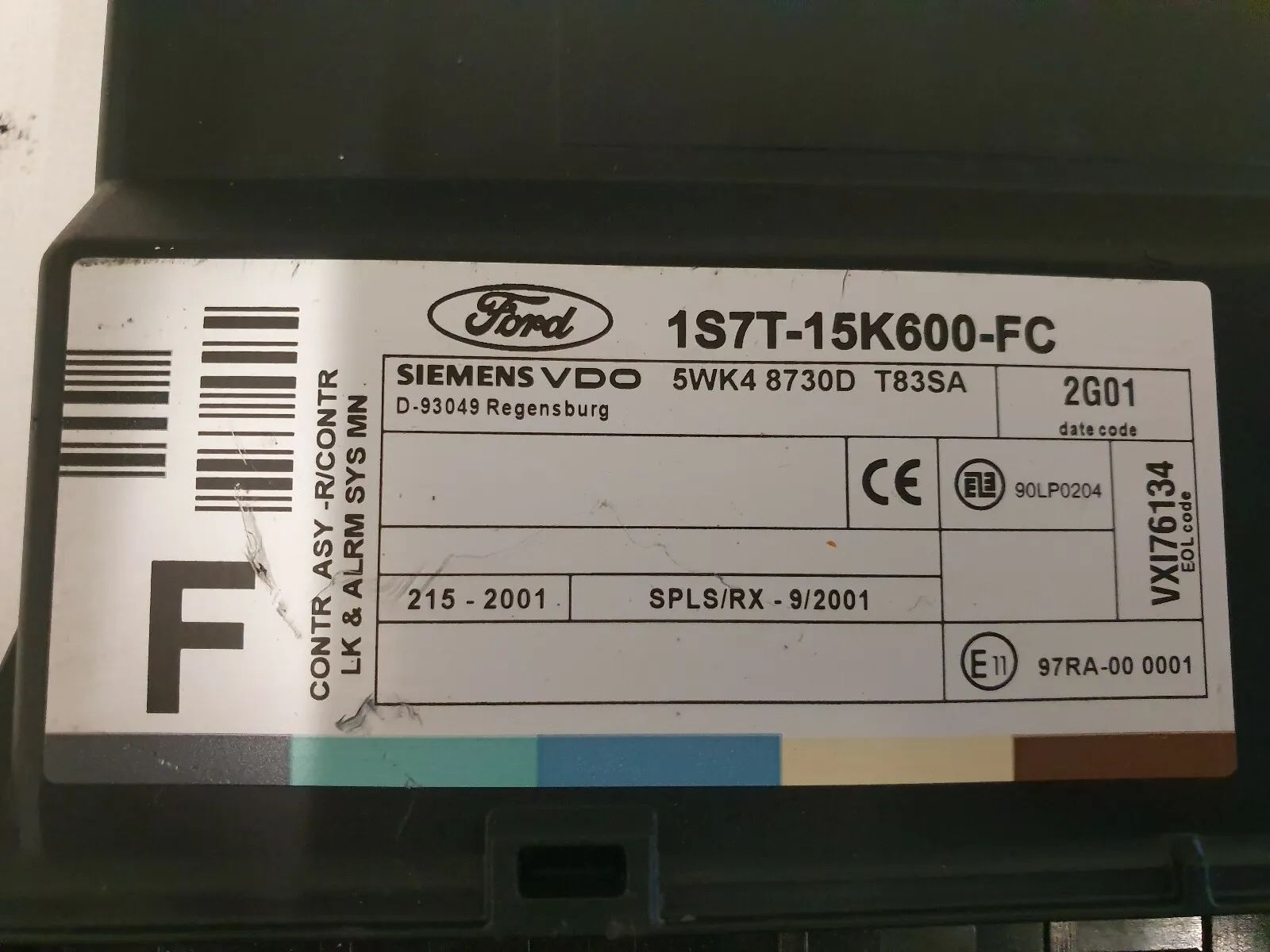original control unit comfort control unit 1S7T15K600FC Ford Focus K29 
