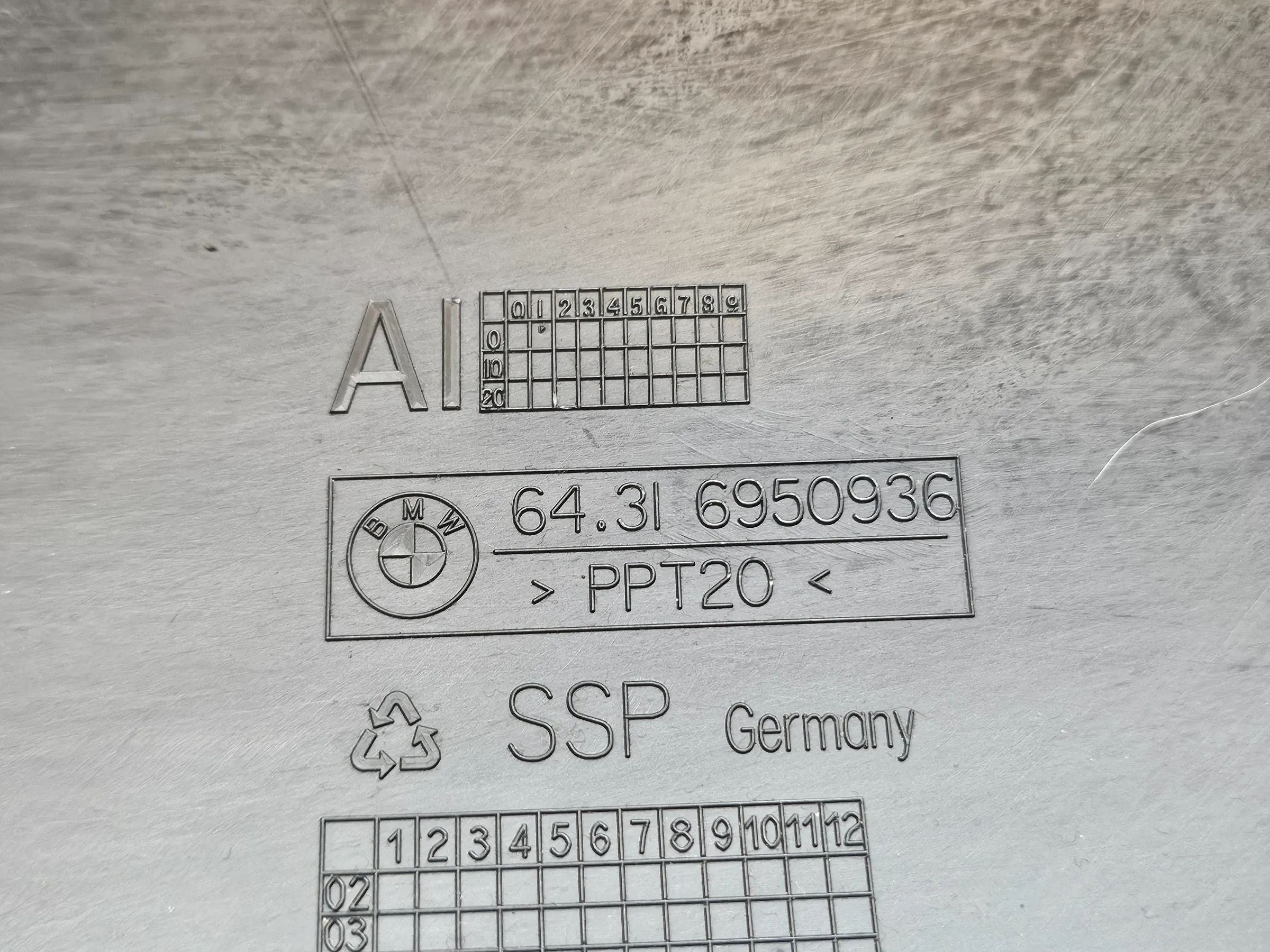 BMW 5 6 er E60 E61 E63 E64 Deckel Filterkasten Filtergehäuse rechts 6950936