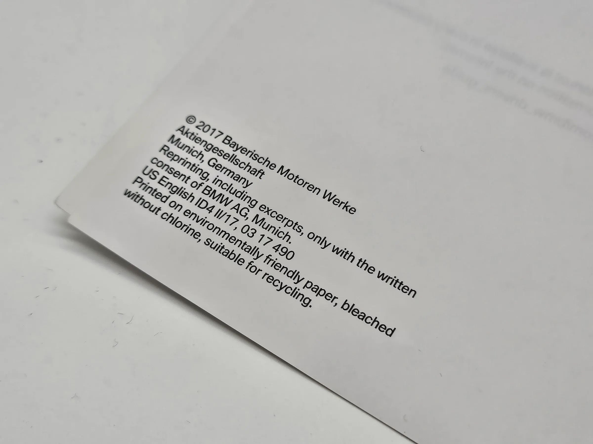 宝马 2系 Coupe F22 2017 年 车辆使用说明书 英文版