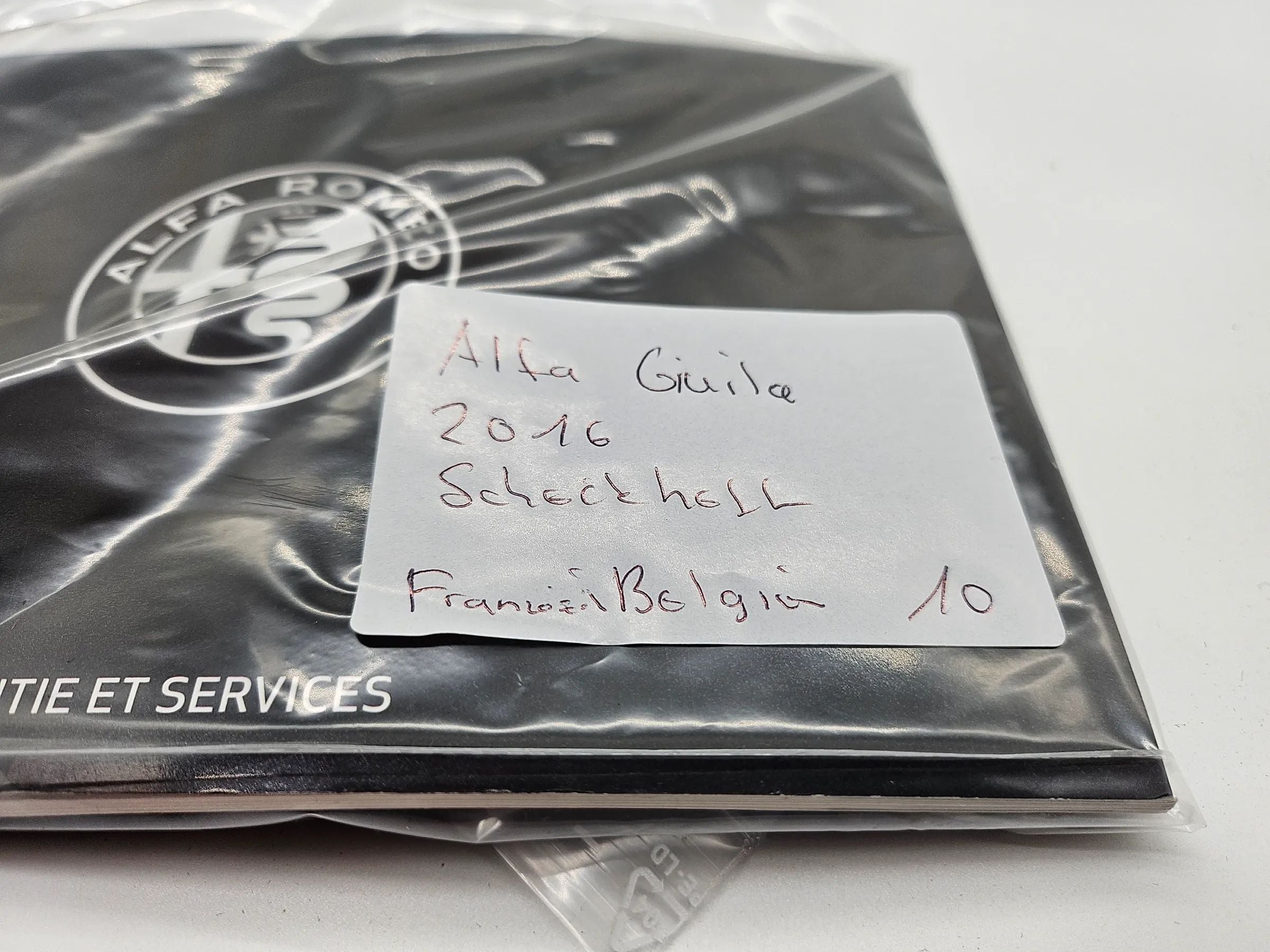 Original Alfa Romeo GIULIA Serviceheft Scheckheft 2016 Französisch belgisch