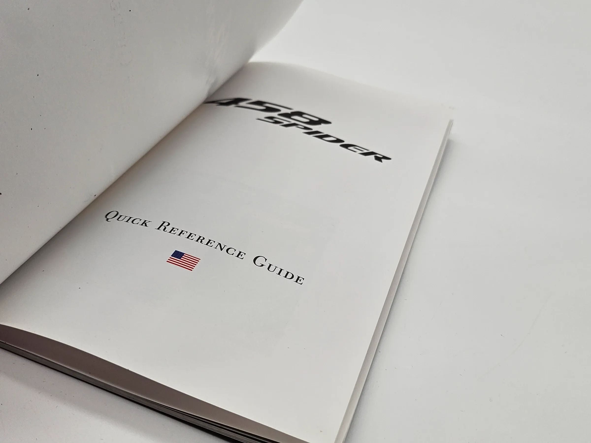 Original Ferrari 458 Spider Reference Guide Handbuch englisch  Stand 06/2013