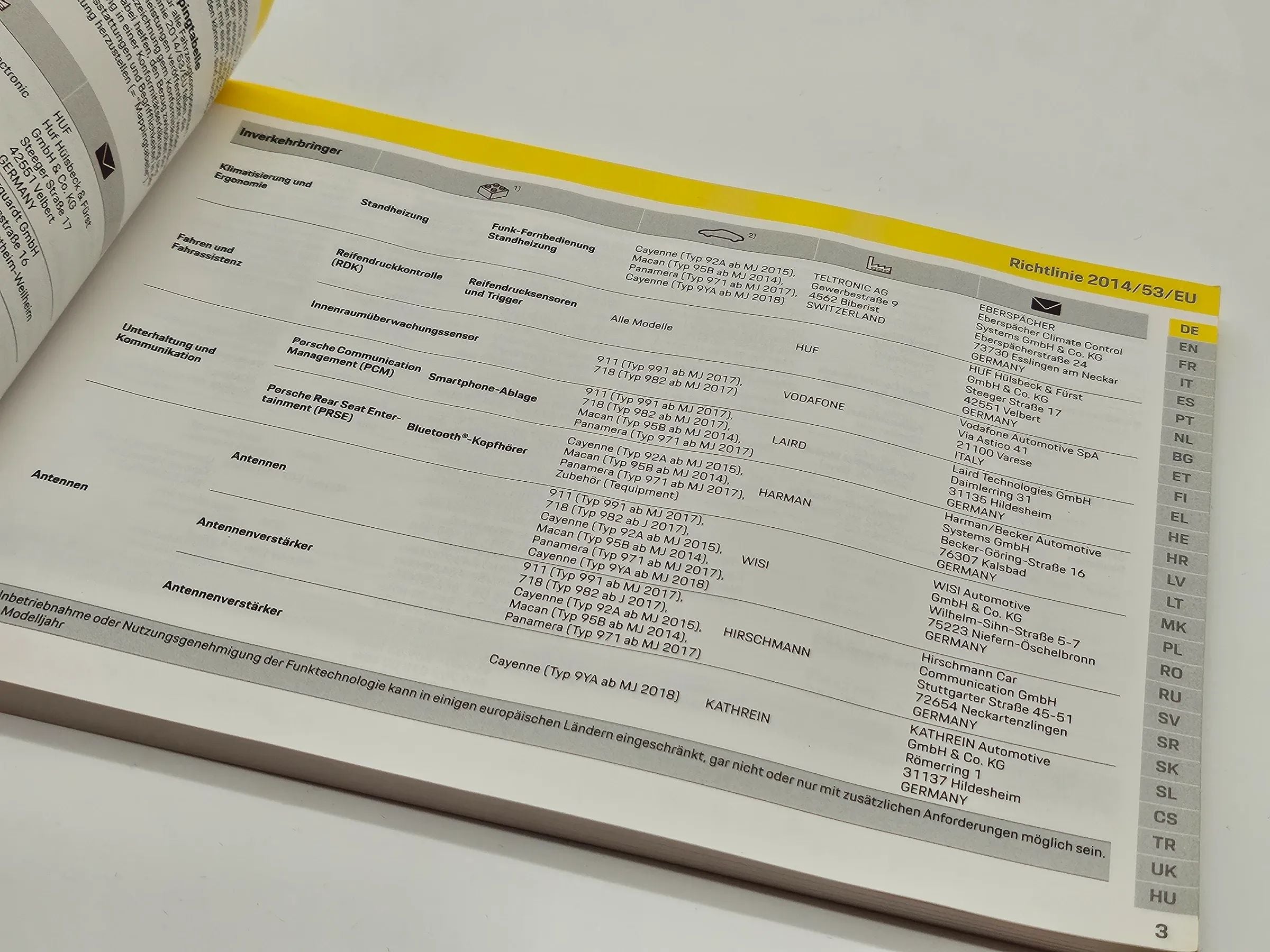 Original Porsche Richtlinie Radio Equipment Bordbuch  WKD95120018 (22)
