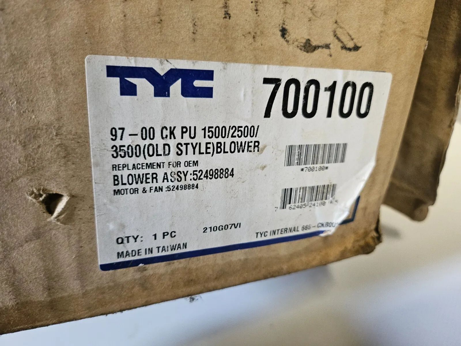 motore ventilatore originale TYC 700100 GM Truck ricambio 52498884