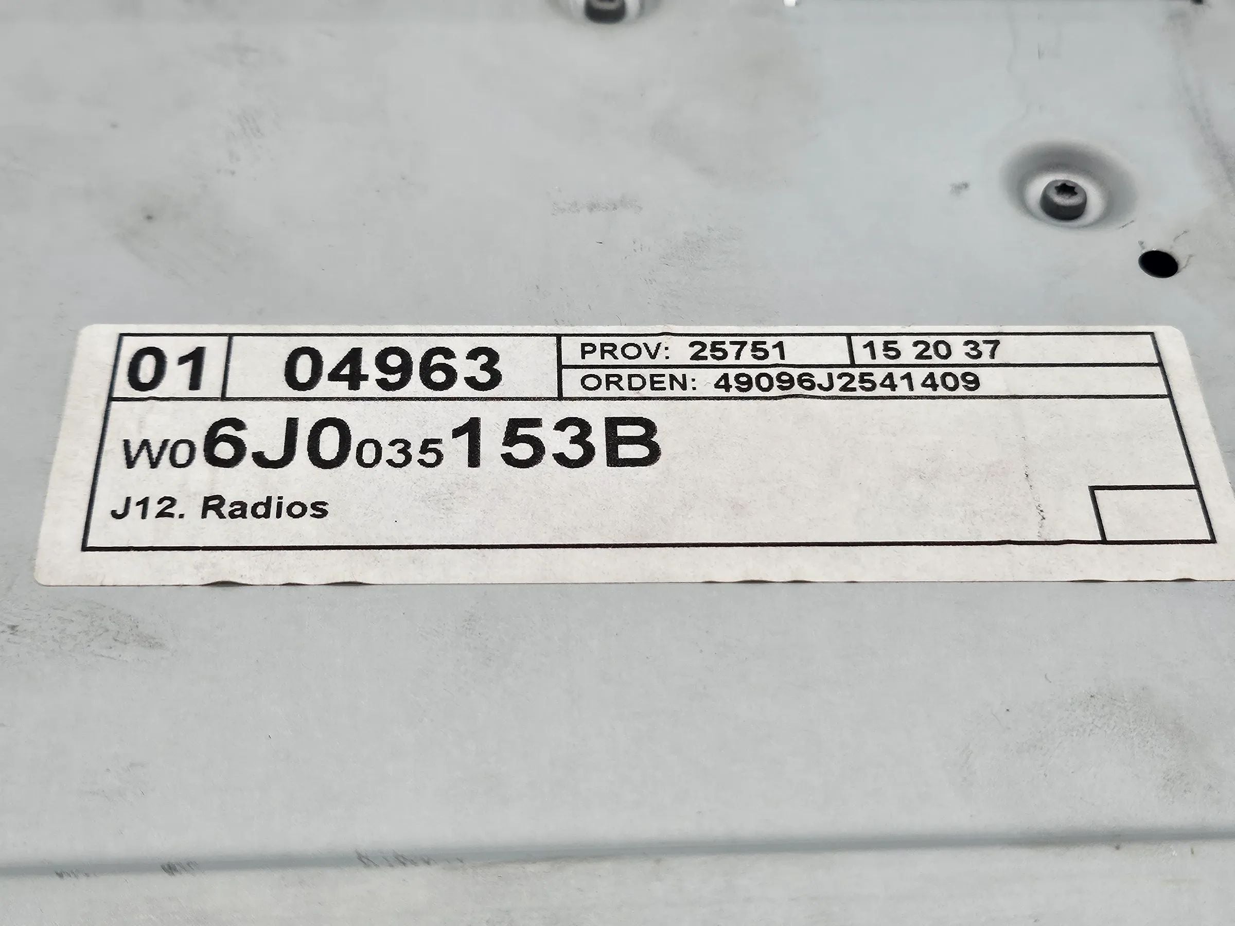 Original Seat Ibiza IV 4 6J 1.4 Radio Mp3 Media 6J0035153B without code