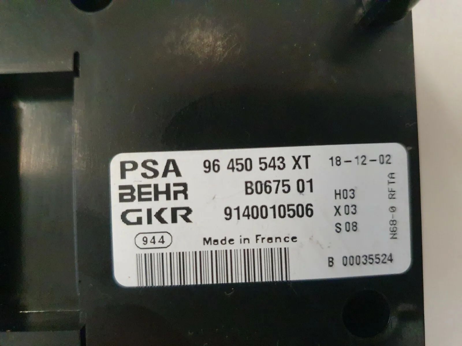 Orijinal Citroen C4 Picasso Dijital Klima Kontrol Ünitesi 96450543XT