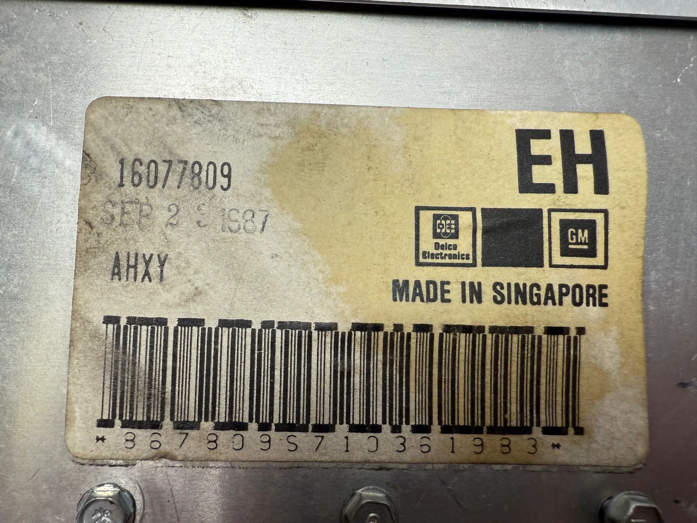 Origineel Opel / GM Ascona C Motorregelunit ECU 16077809 EH AHXY