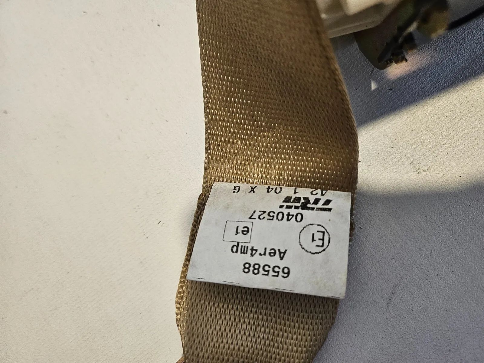 Ceinture d’origine SRS BMW E61 arrière droite beige 33031847 sans accident