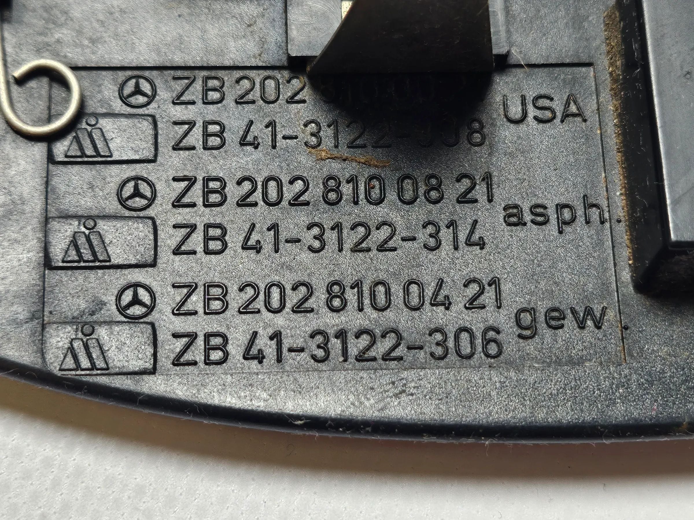 Oryginalne szkło lusterka zewnętrznego Mercedes W202 W210 W140 prawa strona A2028100021 A2028100821