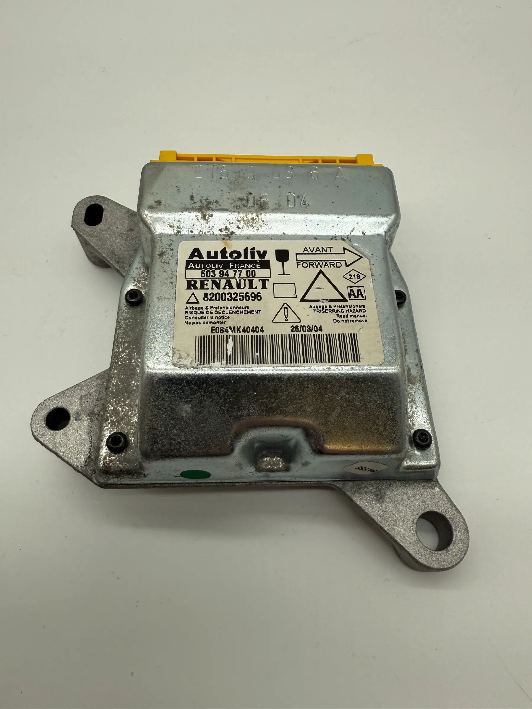 กล่องควบคุมถุงลม Airbag Renault Laguna Grandtour 1.9 dCi หมายเลข 603947700 8200325696