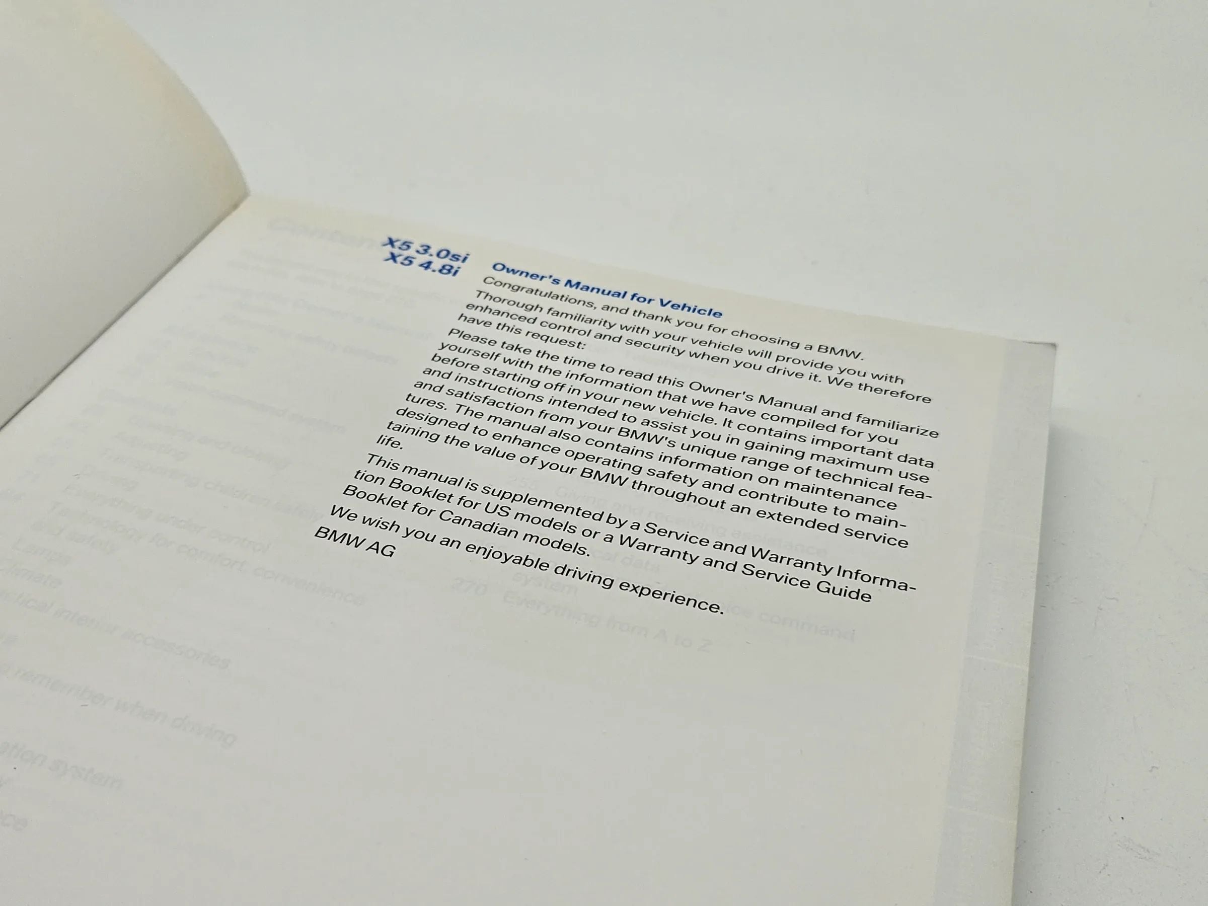 Original BMW X5 E70 3.0si 4.4i Betriebsanleitung 2007 englisch 01410014248 ue