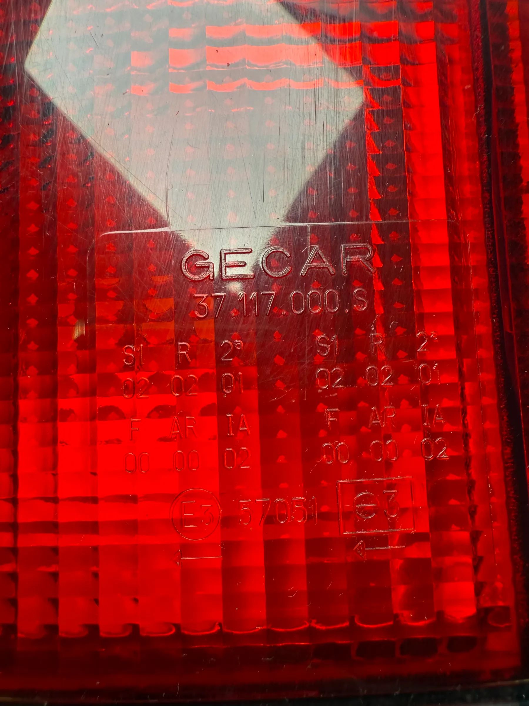 Original Fiat Citroen Peugeot Farolim Traseiro Esquerdo E357241 / 1326359080