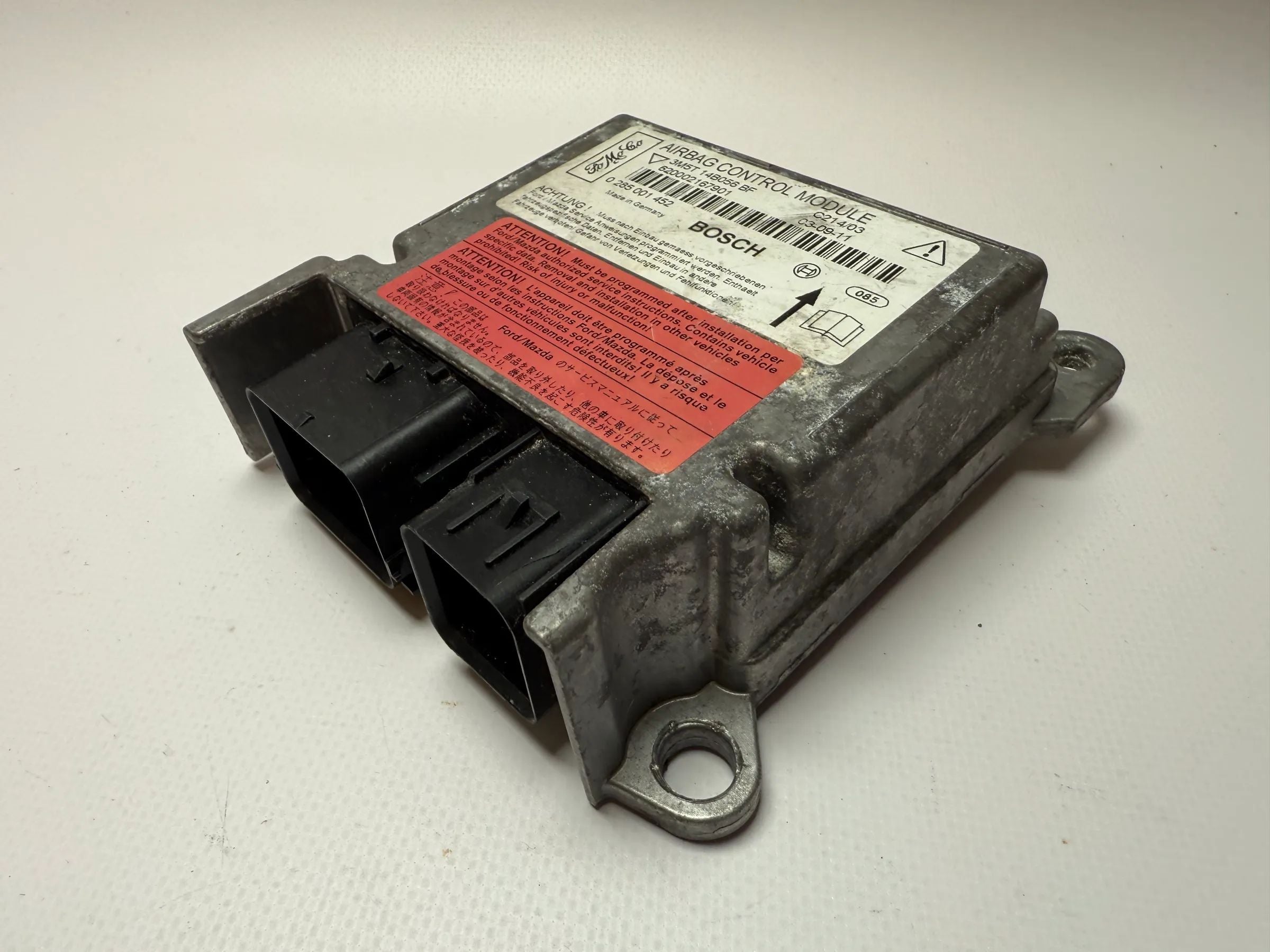 Original Ford Focus C-Max 2.0 2005 Unidade de Controlo do Airbag 3M5T14B056BF / 0285001452