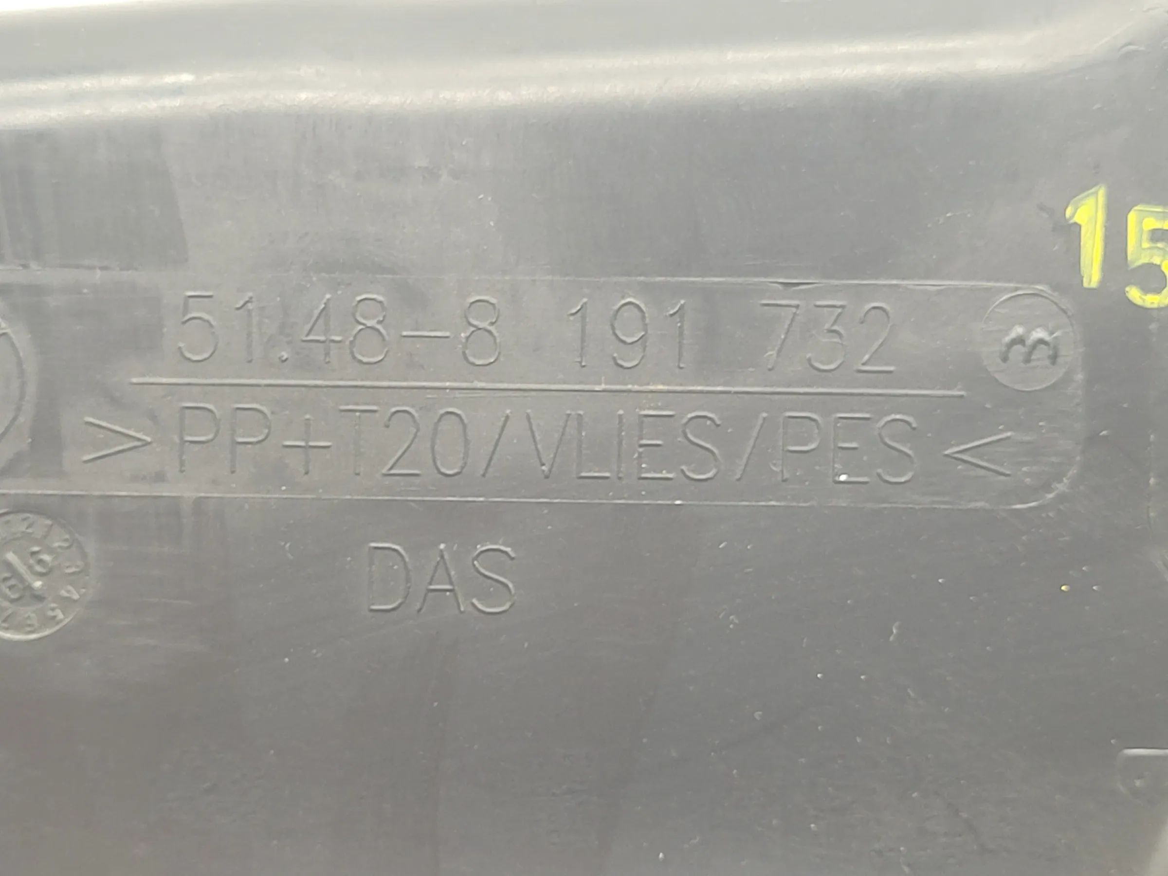 BMW 5er Touring E39 Abdeckung Schallisolierung Rechts 51.48-8191732 Original