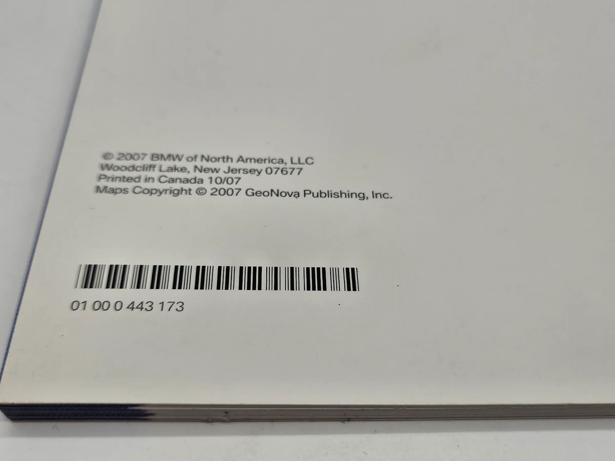 宝马X5 E70 2007款原厂SAV中控目录 加拿大美国 01000443173