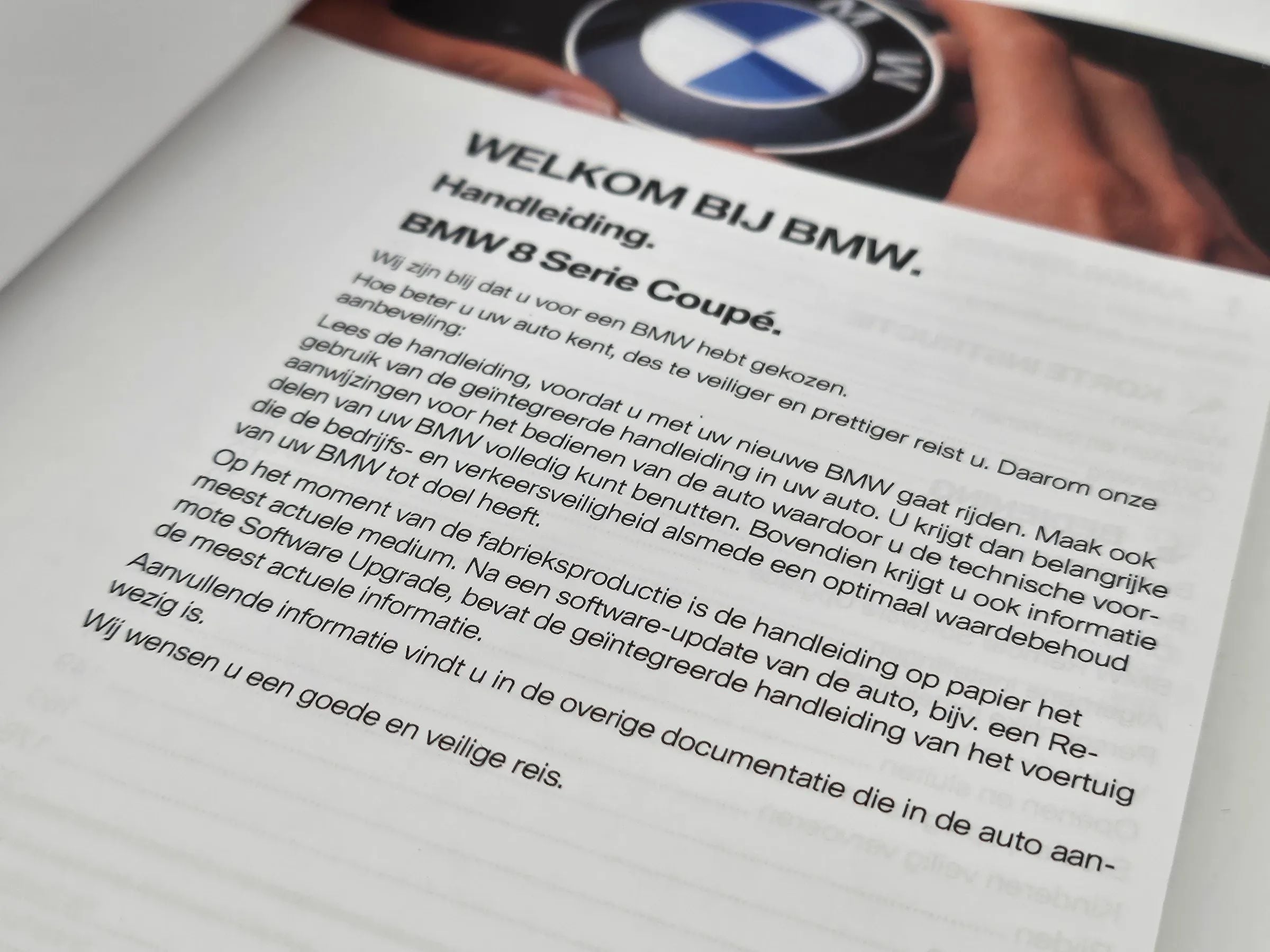 BMW 8er G15 COUPE Betriebsanleitung 2019 Bedienungsanleitung niederländisch