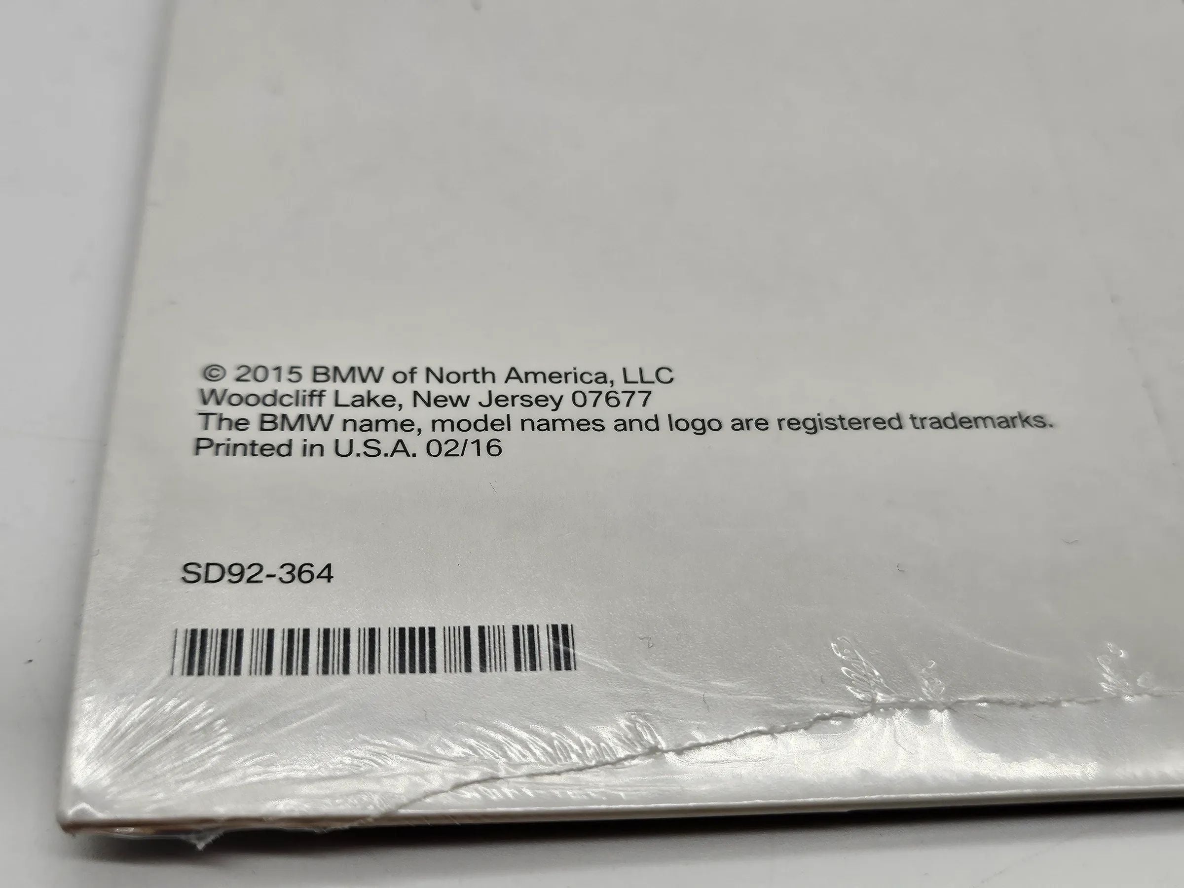 Original BMW TIRE MANUFACTURER WARRANTIES GUIDE 2016  PC, MAC, CD-ROM US english